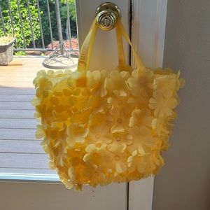 Juicy Couture Yellow Daisy Floral Jelly Tote  Bag